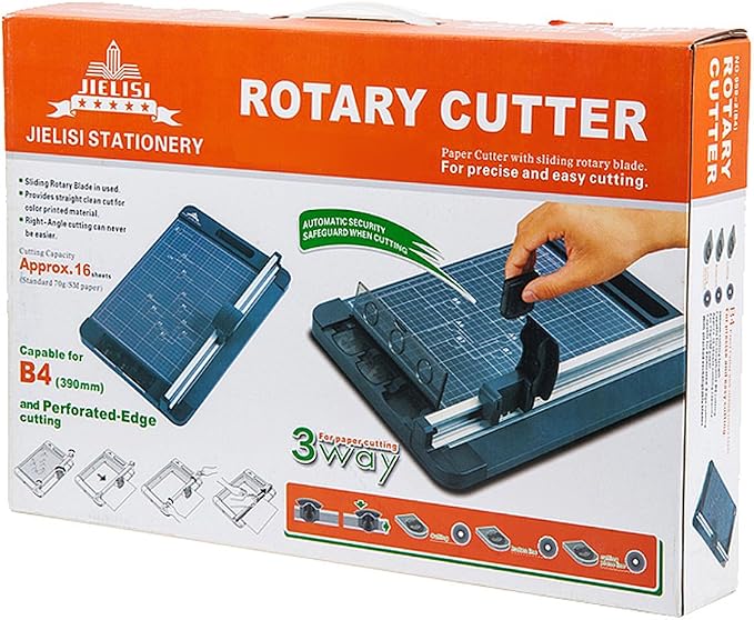 3-Way 12.6 Inch (A4 size) Rotary Trimmer Cutter Perforate & Scallop