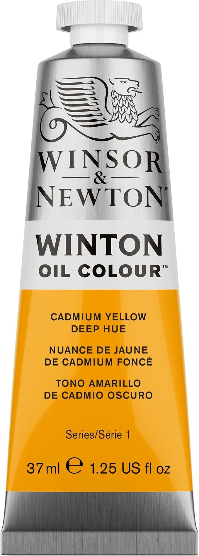 Winsor & Newton Winton Oil Color, 37ml Tube, Cadmium Yellow Deep Hue | High-quality pigments, Durable, Lightfast, Permanent, Uniform Consistency, Great Pigment Load