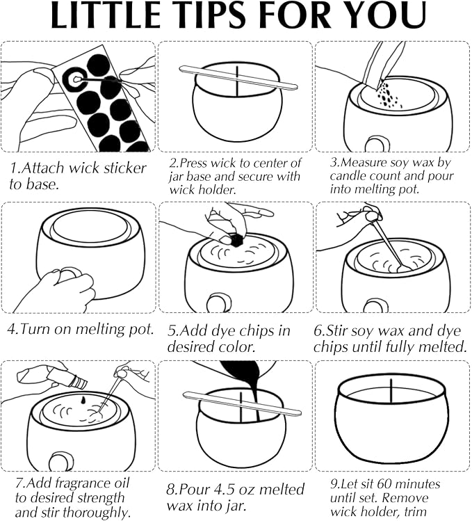 Domivirgo 24 Empty Candle Tins 4.5 oz with Lids - Simple Candle-Making Kit, Includes Wicks, Holders & Stickers, Multi-Purpose Storage Containers for Crafts & Small Items
