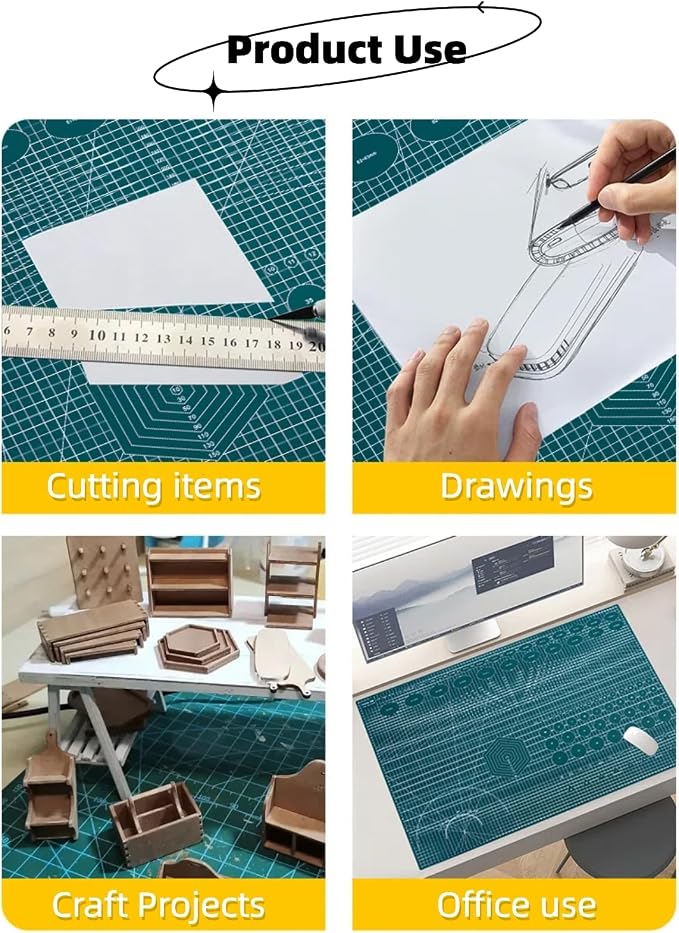 A5 Self-Healing Cutting Pads, Small Cutting Mat, Professional Double Sided Durable Cutting Mat, Great for Hop Scrapbooking, Quilting, Fabric, Sewing Craft Projects (Purple, A5)