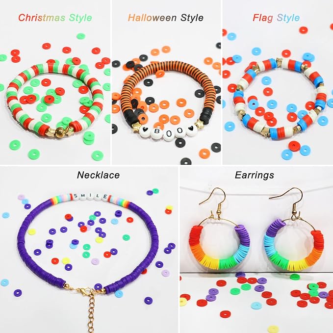 Redtwo 23000Pcs Clay Beads Friendship Bracelet Making Kit | 7 Boxes 144 Colors Beads Set for Friendship Jewelry Making Kit with Pendant Charms, Crafts Gifts for Girls Ages 6-12 Kids