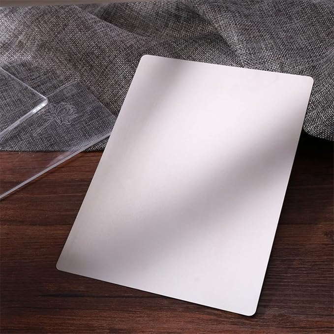 Stainless Metal Adapter Plate Cutting Machine Metal Shim Mat Pad for Thin Wafer Dies Increases Cutting Capability Scrapbooking Die-Cutting Metal Plate Adaptor 6x8.5 Inch Shims