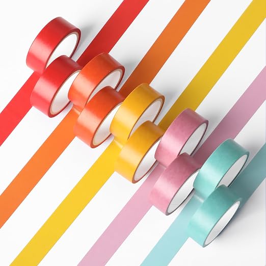 Mr. Pen- Washi Tape Set, 10 Rolls, 5 Yards/Roll, Washi Tape for Scrapbook | Arts, Crafts, Journals and Planners, Summer Design