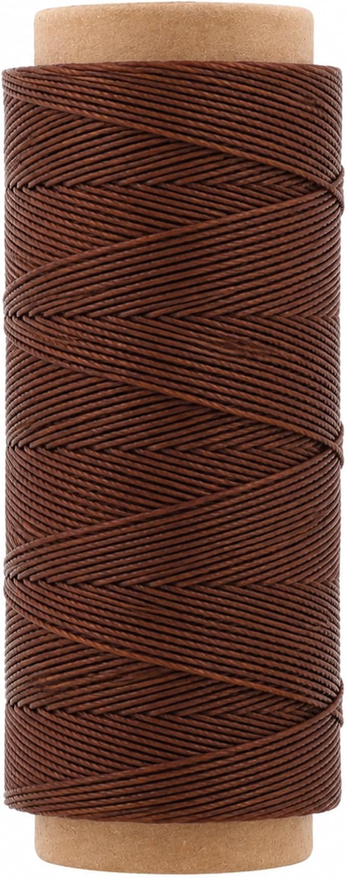 Mandala Crafts 80M 0.8mm Russet Brown Round Waxed Thread for Leather Sewing