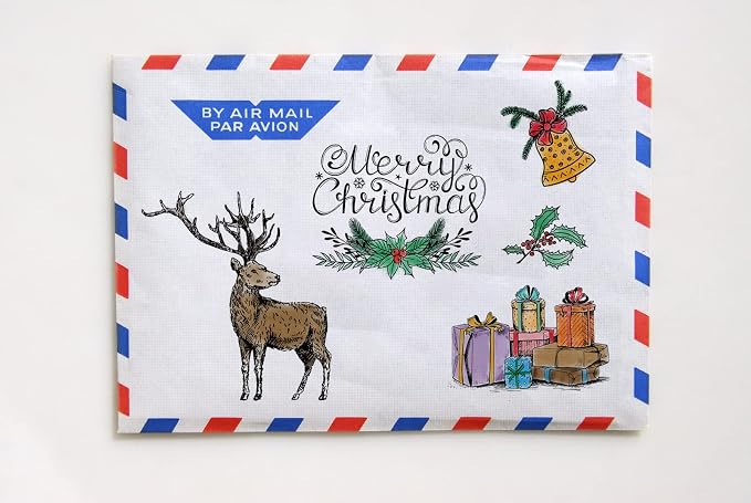 Christmas Gift Truck Clear Stamps for Card Making Decoration and Scrapbooking Supplies, Xmas Theme Blessing Words Transparent Rubber Stamps with Sentiment for Paper Card Photo Album Crafting Supplies