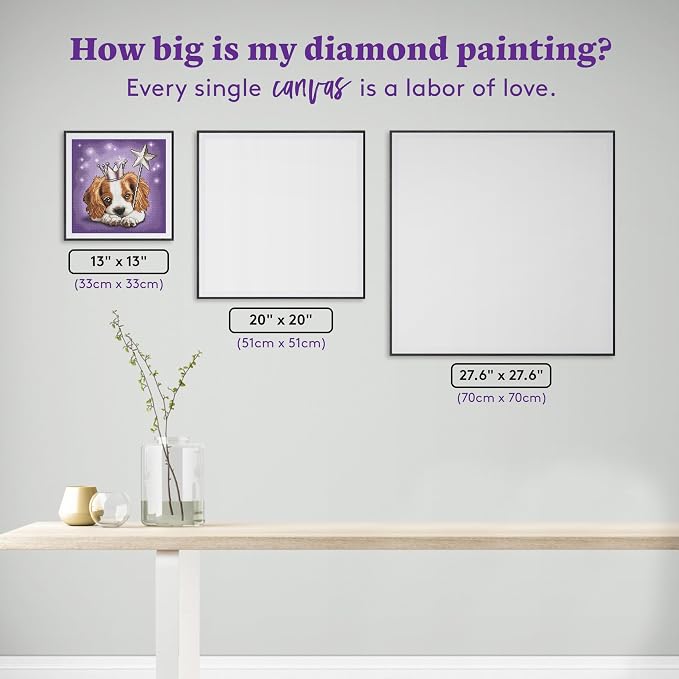 DIAMOND ART CLUB Night Fairy King Charles Puppy Diamond Art Kits for Adults