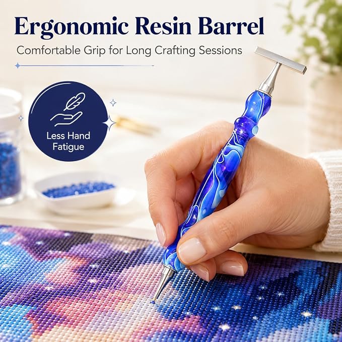 LEIYULY 13 PCS Thin Diamond Art Pens, Ergonomic Diamond Art Accessories