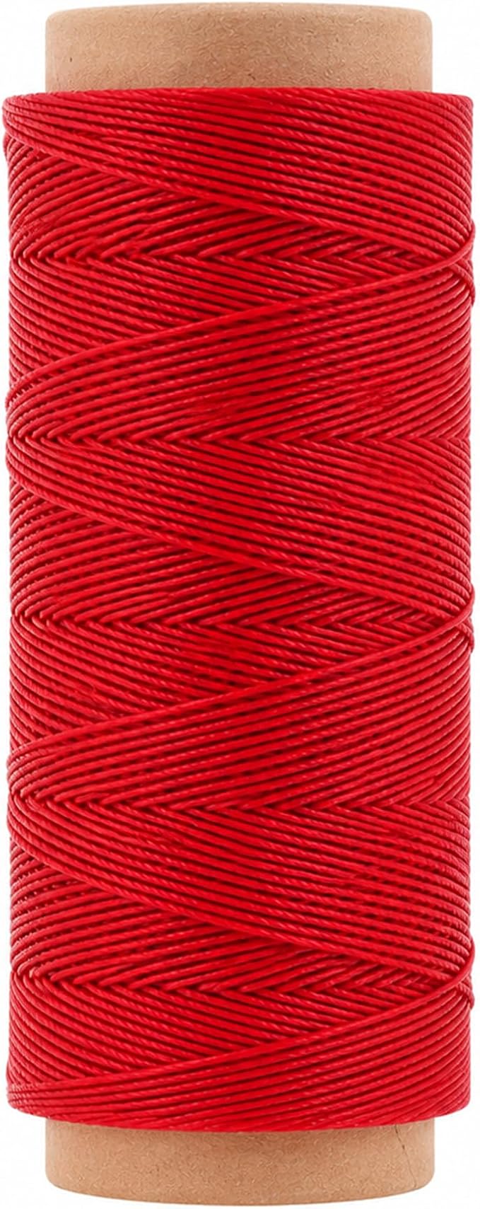 Mandala Crafts 130M 0.55mm Red Round Waxed Thread for Leather Sewing