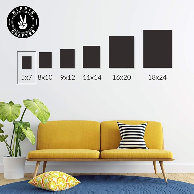 Black Canvas Panels for Painting, 20 Pack, 5x7 Inch Gesso-Primed Boards for Oil, Acrylic & Watercolor, Blank Art Canvas for Artists