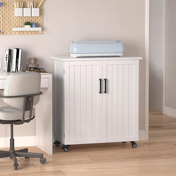 GDLF Craft Cart Compatible with Cricut, Rolling Storage Cabinet