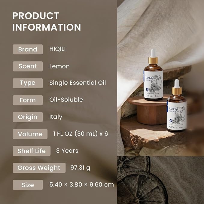 HIQILI Lemon Essential Oil Set for Business Purchase, Hotel, Home Use