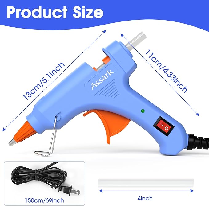 Assark 30W Mini Hot Glue Gun Kit with 30 Glue Sticks