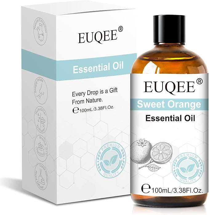 EUQEE 100ml Sweet Orange Essential Oil for Spray 3.38 Fl Oz