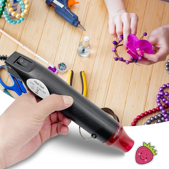 Heat Gun, Mini Hot Air Gun for DIY Crafts Portable Heat Air Gun Tool for Embossing Shrink Wrapping Drying Paint | DIY Crafts, Portable, Embossing, Shrink Wrapping, Drying Paint