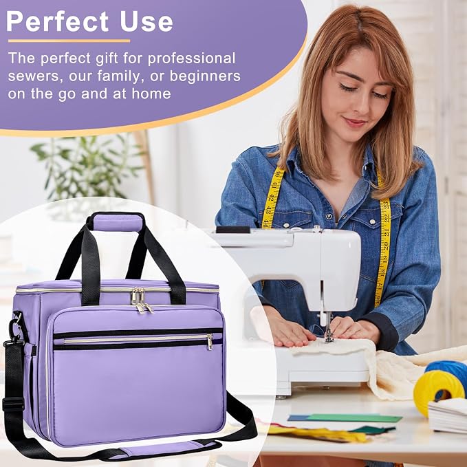 Anitor Sewing Machine Carrying Case with Removable Bottom Padding