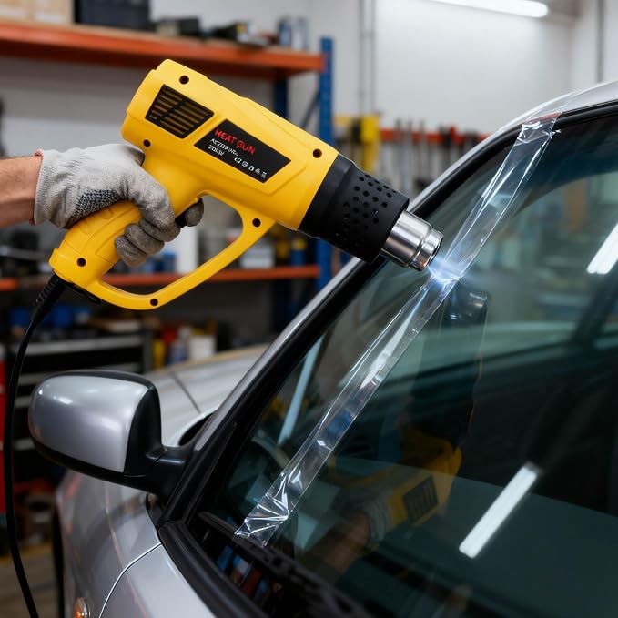 Heat Gun 2000W Fast Heating Hot Air Gun, 140℉-1112℉ Variable Temperature with 2 Speed Settings, Overheat Protection, 4 Nozzles for Shrink Wrapping, DIY Crafts, Home Repair