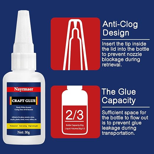 Craft Glue, Model Adhesive for Crafts, Model, Toy, Ceramic, Stone, Glass, Jewelry and DIY (Craft Glue)