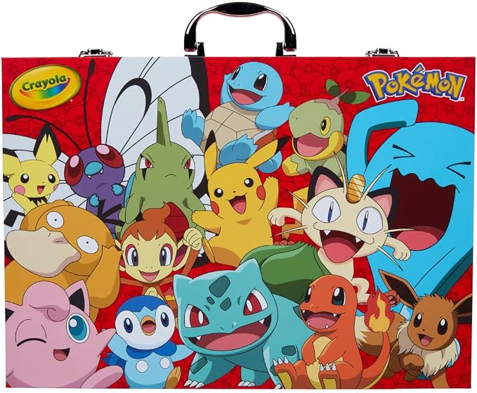 Crayola Pokémon Imagination Art Set (115pcs), Kids Art Kit, Coloring Supplies, Pokemon Toys, Pokemon Gift for Boys & Girls, Ages 5+
