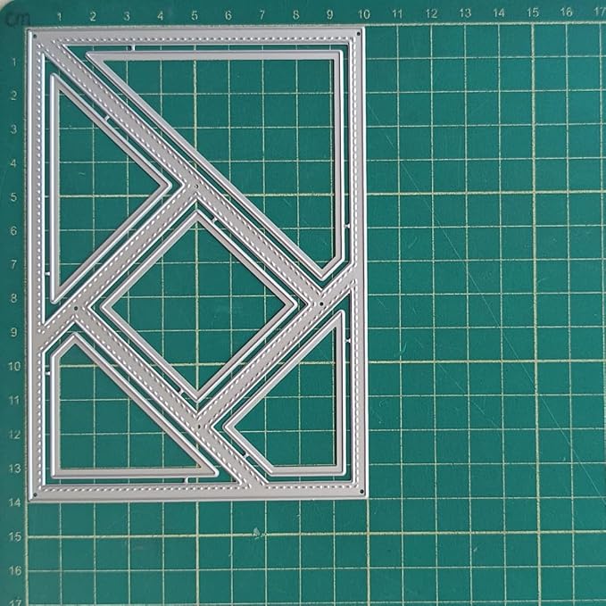 Cutting Dies for Paper Card Making 3D Background Frame Metal Stencils Scrapbooking Tools DIY Craft Embossing Template Album Arts Supplies (D)