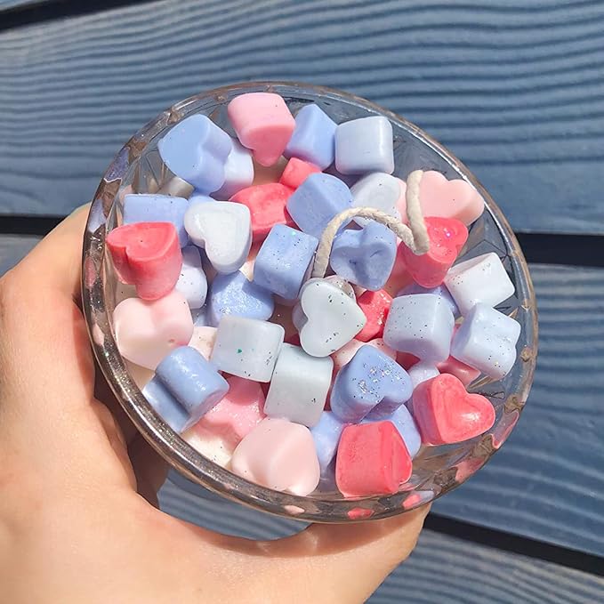 3 Pack Wax Melts Molds Silicone,Mini Heart Molds Candle Mold