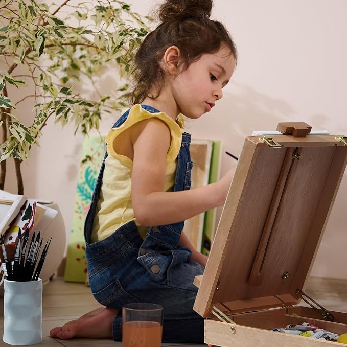 ARTIFY Art Supplies Kit, Tabletop Easel Set with 12 Acrylic Paints, 13 Paint Brushes, 4 Canvas Boards, 2 Palette Knives & Plastic Palette, Gift for Artists & Adults