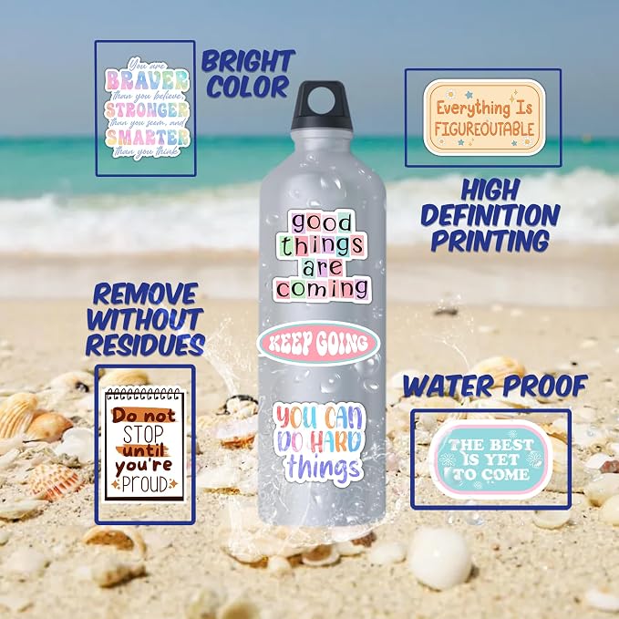 305PCS Positive Affirmation Stickers, Holographic Sticker Pack, Positivity Journaling Encouraging Shiny Quotes for Kids, Teachers, Classroom, Waterproof Scrapbook Supplies