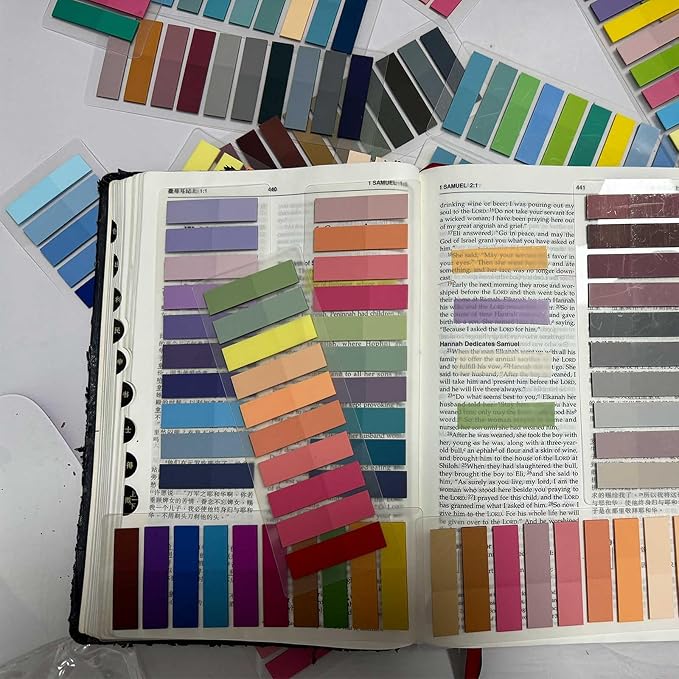 ELII 3600pcs Books Tabs for Annotating Page Markers Morandi Sticky Tabs