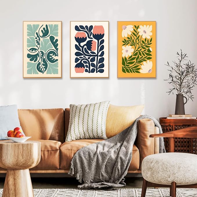 Okarina 6 Pack Paint by Numbers Kit for Adults & Beginners, Flower Designs | Paint by Number Kits on Canvas without Frame, 8x12 Inch, DIY Painting Kit for Home Wall Decor, Gifts for Women & Men