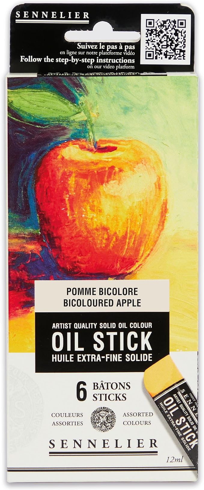 SENNELIER Mini Oil Stick Set, Still Life Colors, 6 Artist Quality Sticks, 12ml