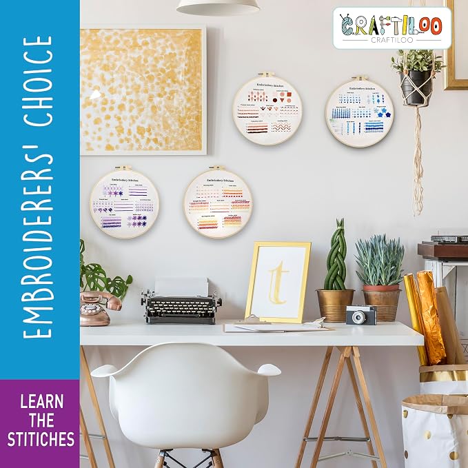 Practice Embroidery Kit for Beginners - Learn Stitches Sampler Kit