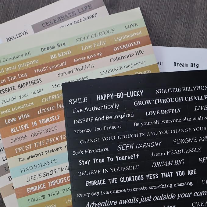 Bomichi Scrapbook Supplies, 40 Sheets 2370 Pcs Word Quote Stickers Scrapbooking Supplies, Junk Journal Supplies for Scrapbook Junk Journal Bullet Journal DIY Craft Card Making