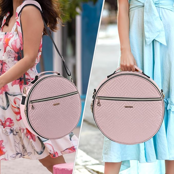 MYBAGZING | Round Embroidery Bag(Empty) - Embroidery Storage Bag -Cross Stitch Supplies Organizer with Multiple Pockets for Embroidery Kits, Cross Stitch Suppliers, Embroidery Floss (Bag Only)