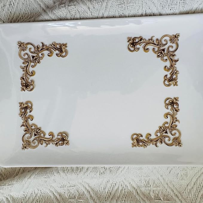 24pcs Vintage Frame Corner Stickers Scrapbook Decorative Paper Gold