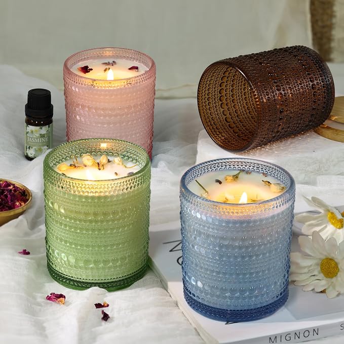DARJEN Candle Making Kit for Adult, 4 Jars & 4 Tins Soy Wax Scented DIY Set | 100% Soy Wax, 10oz Glass Jars, 4oz Tins, Cotton Wicks, Pleasant Scents, Instruction& More- Perfect as Home Decorations