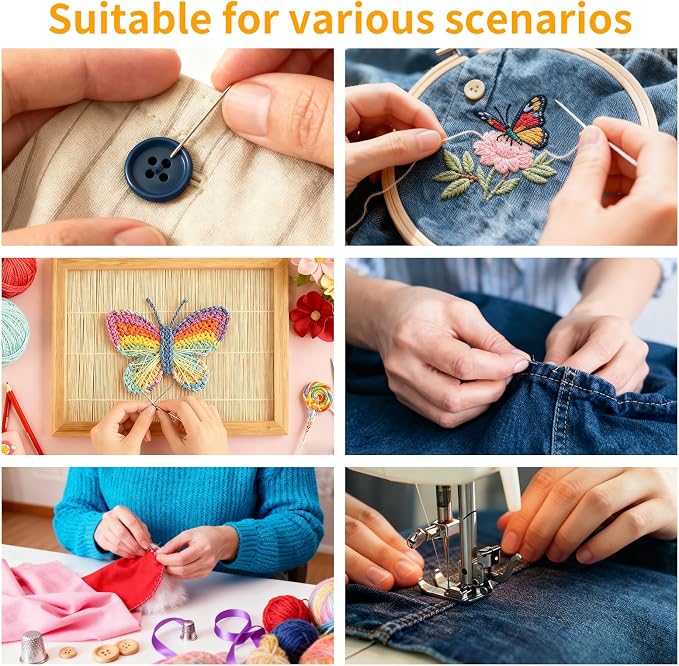 66 Color Sewing Kit for Adults,305 Pcs Portable Needle and Thread Kit