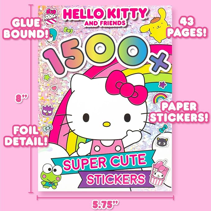 Horizon Group USA Sticker Book, Hello Kitty and Friends, 1500+ Stickers