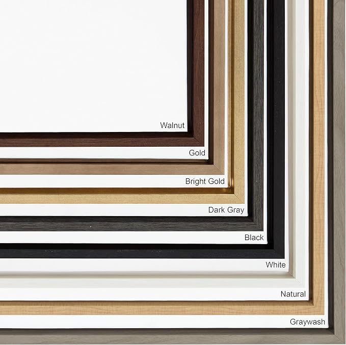 Kate and Laurel Sylvie Blank Canvas Wall Art, 18x40 Black, Modern, Framed for Paint-Your-Own Art