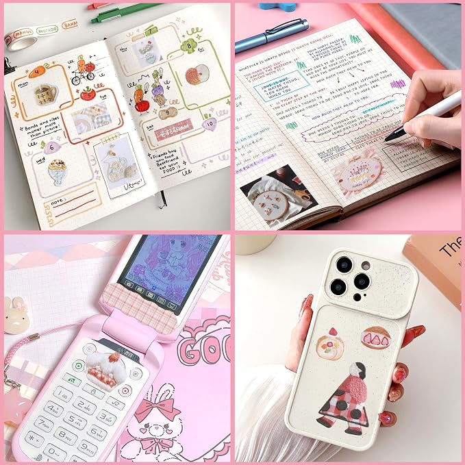 Tmtains 30 Sheets Japanese Manga Style Sticker Book 800+Pcs Heisei Retro Food Daily Life Theme Manga Books Style Sticker Aesthetic Japanese Stickers Book for Adults Scrapbooking Notebook (Food 1)