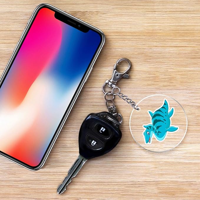 Acrylic Keychain Blanks, Audab 50pcs Clear Keychains for Vinyl, Transparent Circle Discs Blanks Bulk DIY Keychain, Crafting and Vinyl Projects
