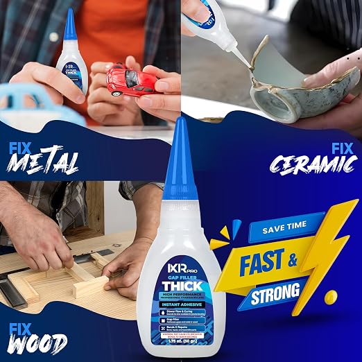 Thick CA Glue, Super Glue, Cyanoacrylate Adhesive, 1 Pcs 1.75oz Repair kit
