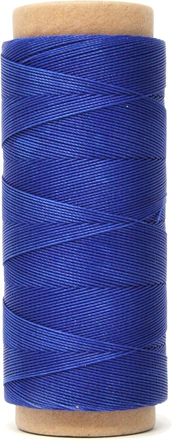 Mandala Crafts 200M 0.45mm Royal Blue Round Waxed Thread for Leather Sewing