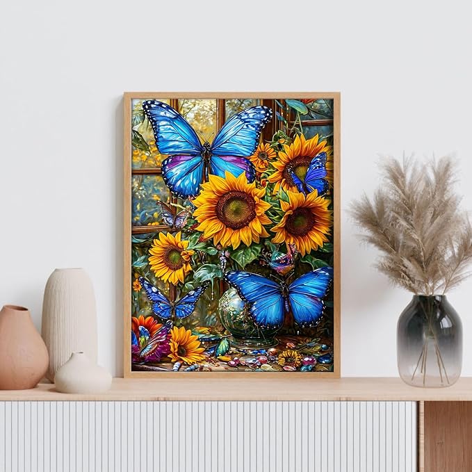 GEEHEIY Diamond Art Kits for Adults, 5D Sunflower Diamond Painting Kit