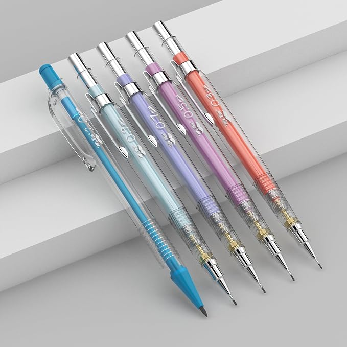 Mr. Pen- Pastel Mechanical Pencil Set, 5 Mechanical Pencils (0.3, 0.5, 0.7