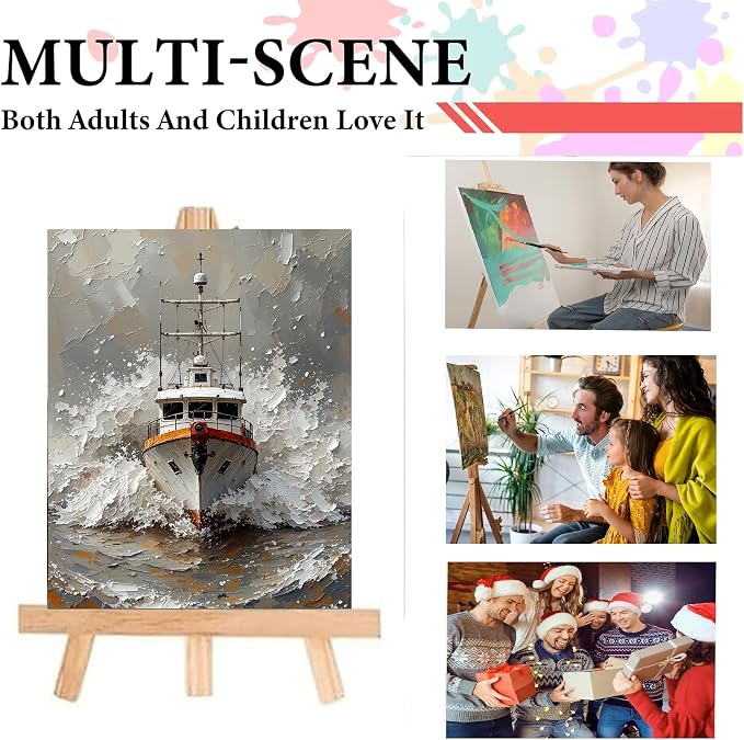 GXGLLPZBY Ship Painting by Numbers Kit for Adults Beginner,15.7X19.7 Inch | Paint by Numbers for Adults,Adult Paint by Number Kits on Canvas,Number Painting Acrylic Oil Painting,for Home Wall Decor