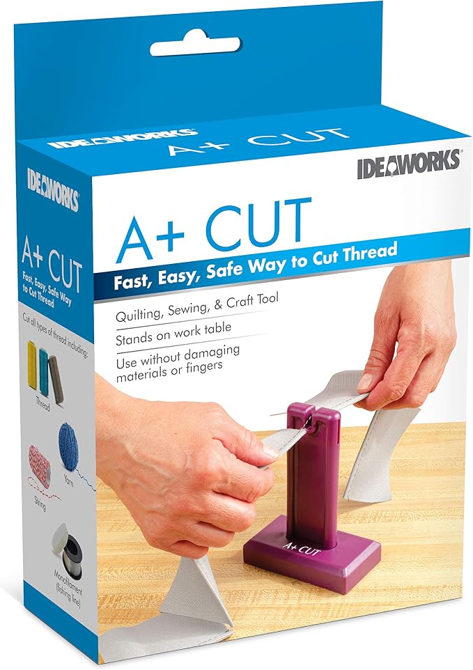 Ideaworks Upright Thread Cutter For Quilting, Sewing - Safe Snipper, 2.2" x 4.8" x 5.7", Purple, Standard