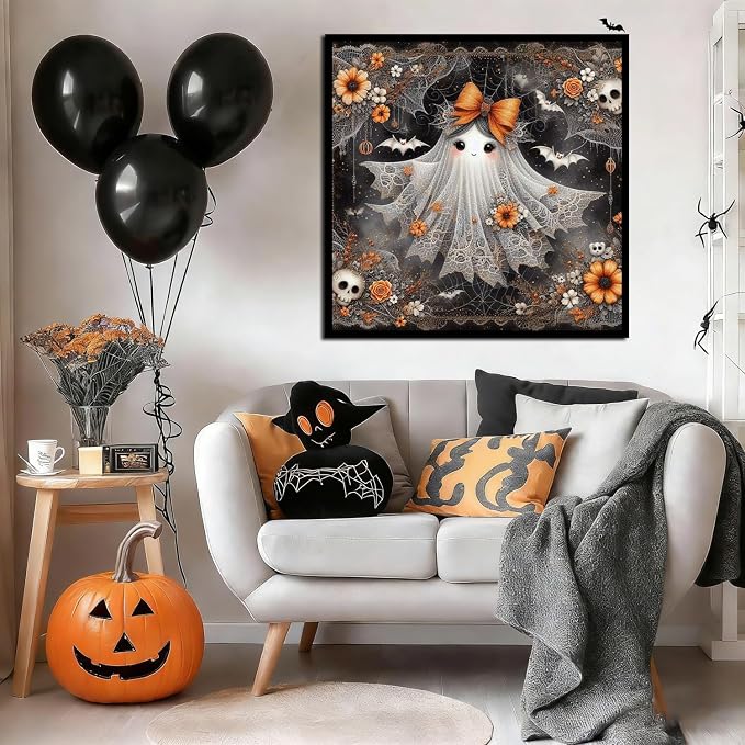 HHMATITS Halloween Diamond Art Kits for Adults 14X14IN