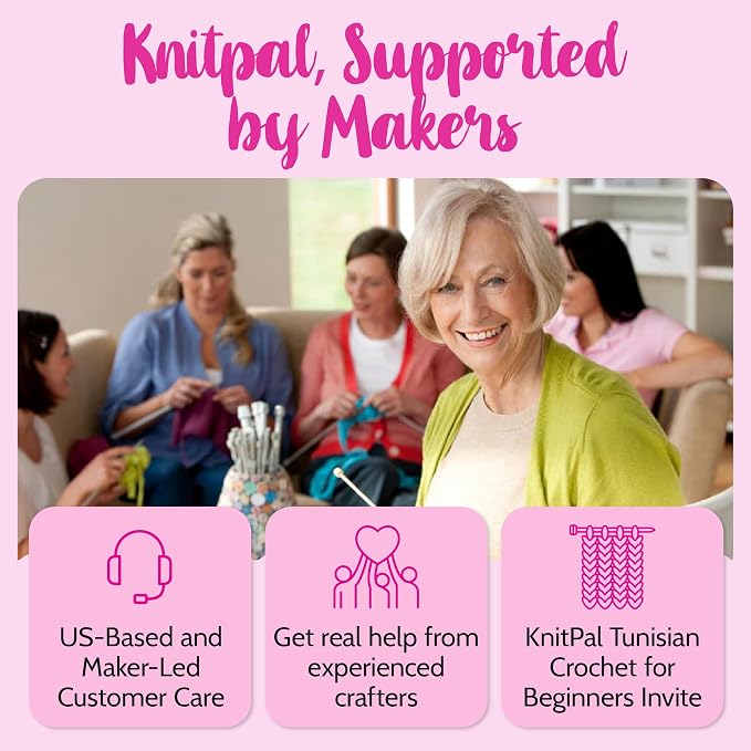 KnitPal Sunset Striped Market Bag Tunisian Crochet Bag Kit for Beginners