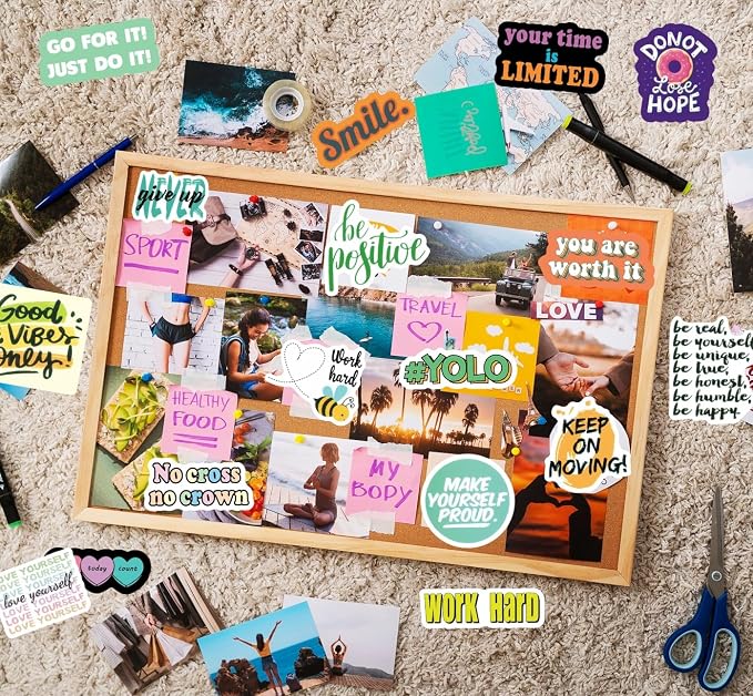 300PCS Inspirational Motivational Stickers for Scrapbook Planner Adults