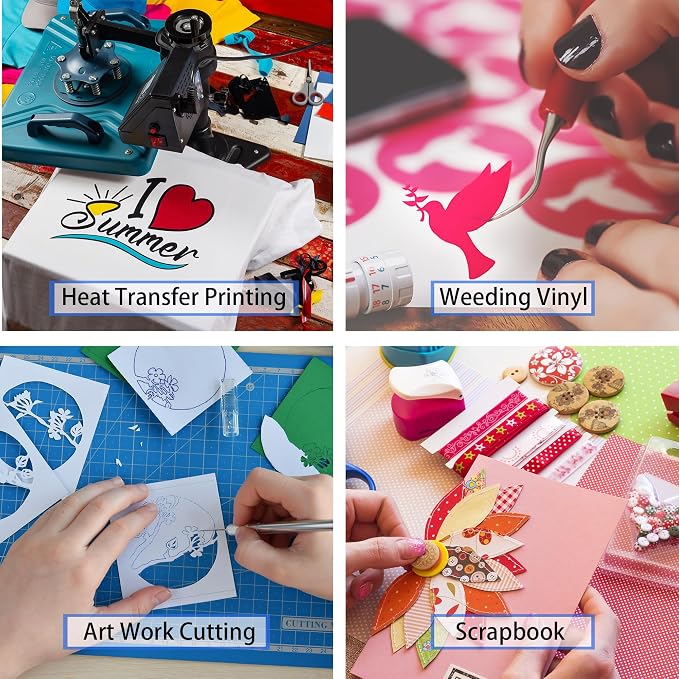 Craft Vinyl Weeding Tools Kit - DIY Art Work Cutting, Scrapbook, Lettering