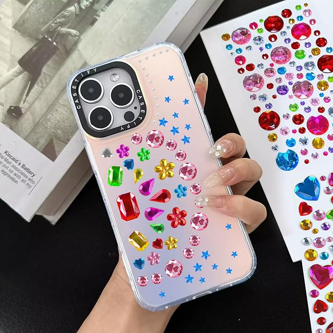 3528 PCS Gem Stickers - Self Adhesive Scrapbook Supplies | Rhinestones for Crafts Supplies,Small Earrings Face Nail Jewels for Kids - Face Gems Body Glitter Hair Jewelry for Women School Halloween